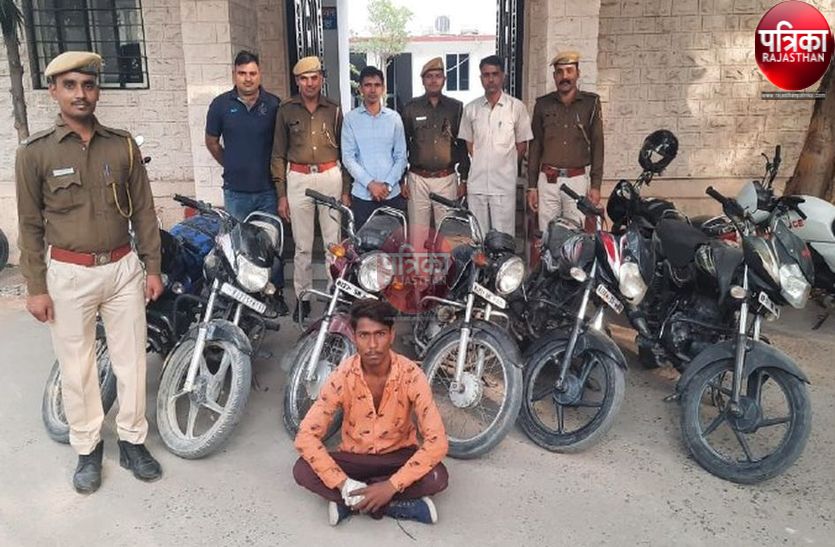 चार दिन में छह बाइक चुरा ली, पांच-पांच हजार में बेचने बाजार आया तो चढ़ा हत्थे