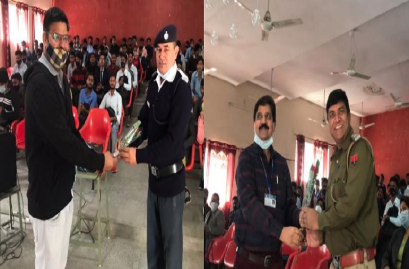 यातायात पुलिस ने सड़क दुर्घटनाओं की रोकथाम के लिए चलाया जागरूकता अभियान