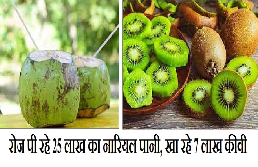 कोटा में रोज पी रहे 25 लाख का नारियल पानी, खा रहे 7 लाख कीवी