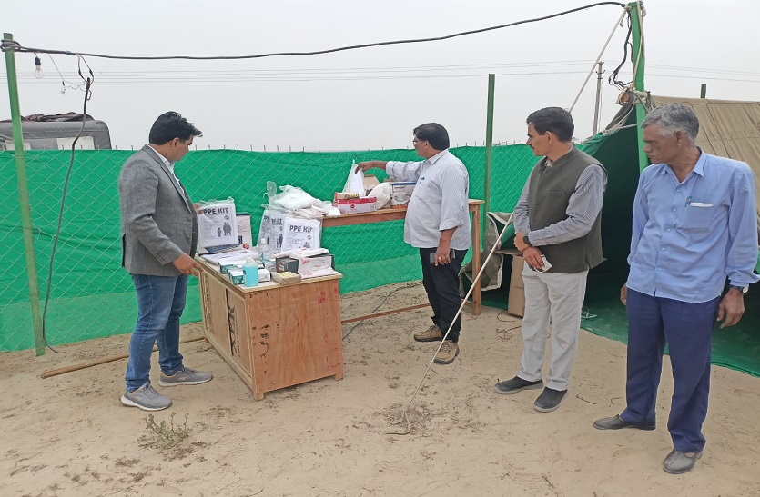 सांभर झील -दो रेस्क्यू सेंटर के साथ बनाई अस्थाई चौकी