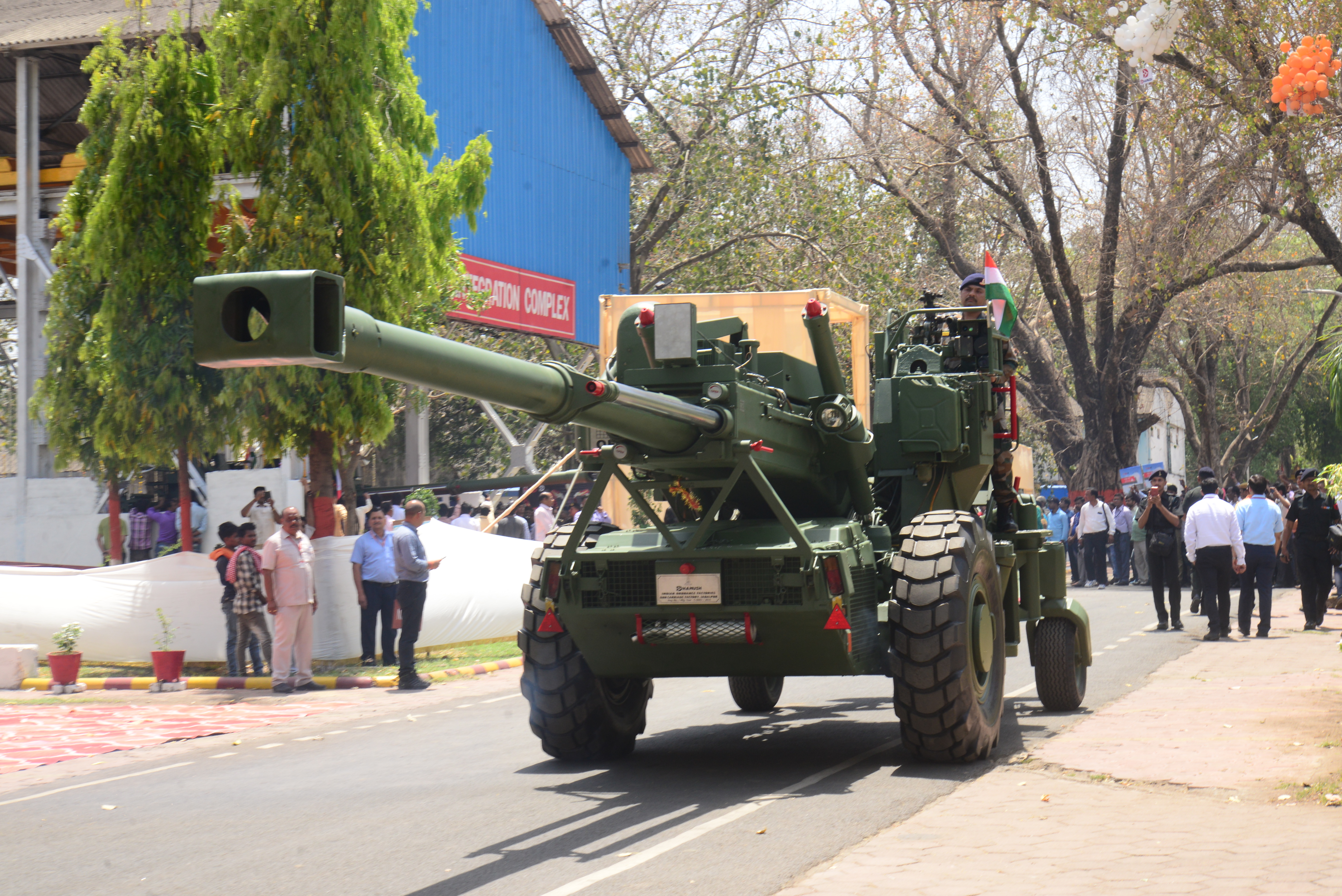 155 mm 45 caliber Dhanush guns
