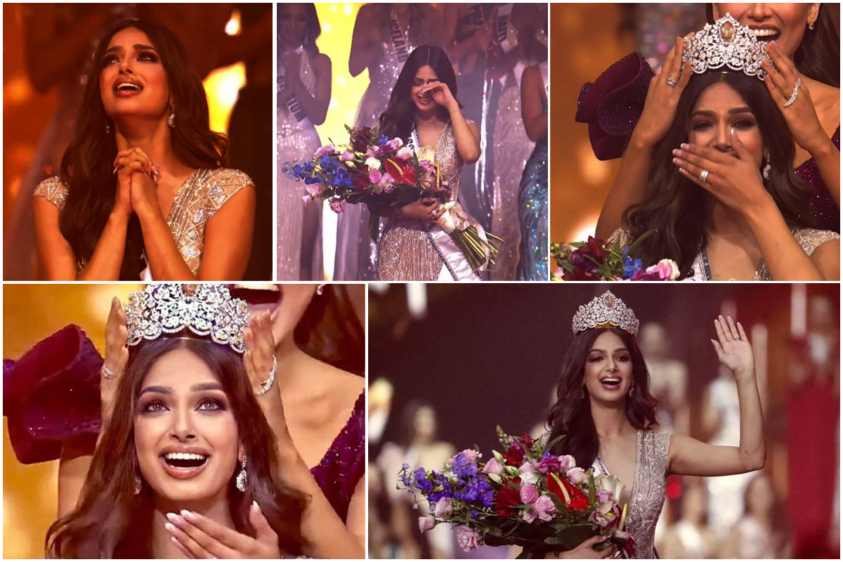 Miss Universe 2021 Harnaaz Sandhu Crowning Ceremony Photos