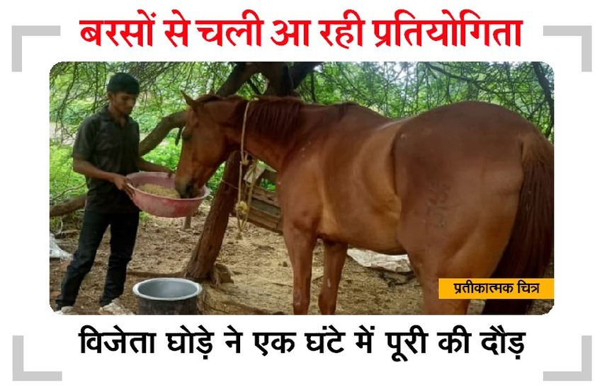 परंपरा : 20 किमी की दौड़ में जीत गया शेरू का घोड़ा