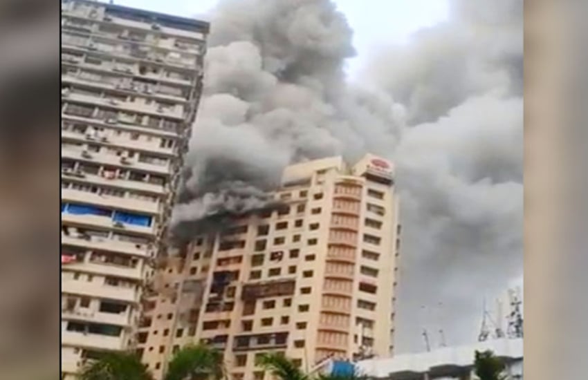 fire at 20 storey building in Mumbai