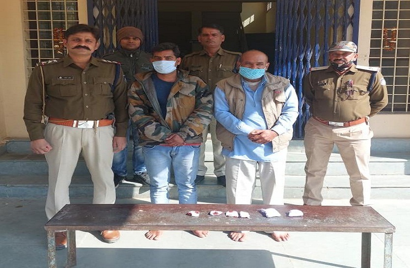 राजस्थान से जिले में स्मैक तस्करी करने आए दो अंतर्राज्यीय स्मैक सप्लायर गिरफ्तार