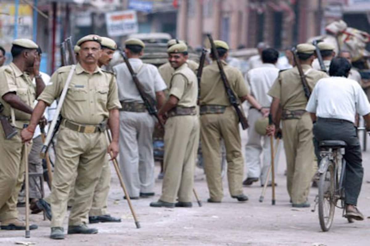 File Photo of Aligarh police after violence