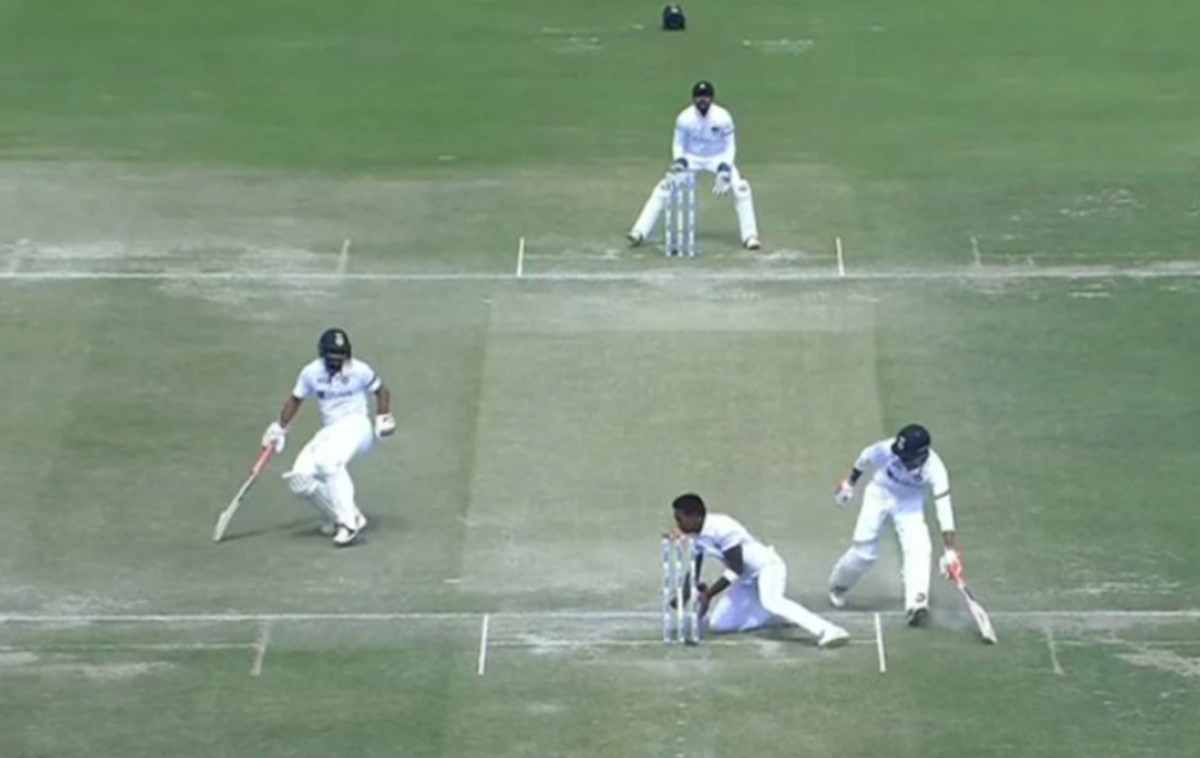 India vs Sri Lanka missed run out chance by SL Fielders