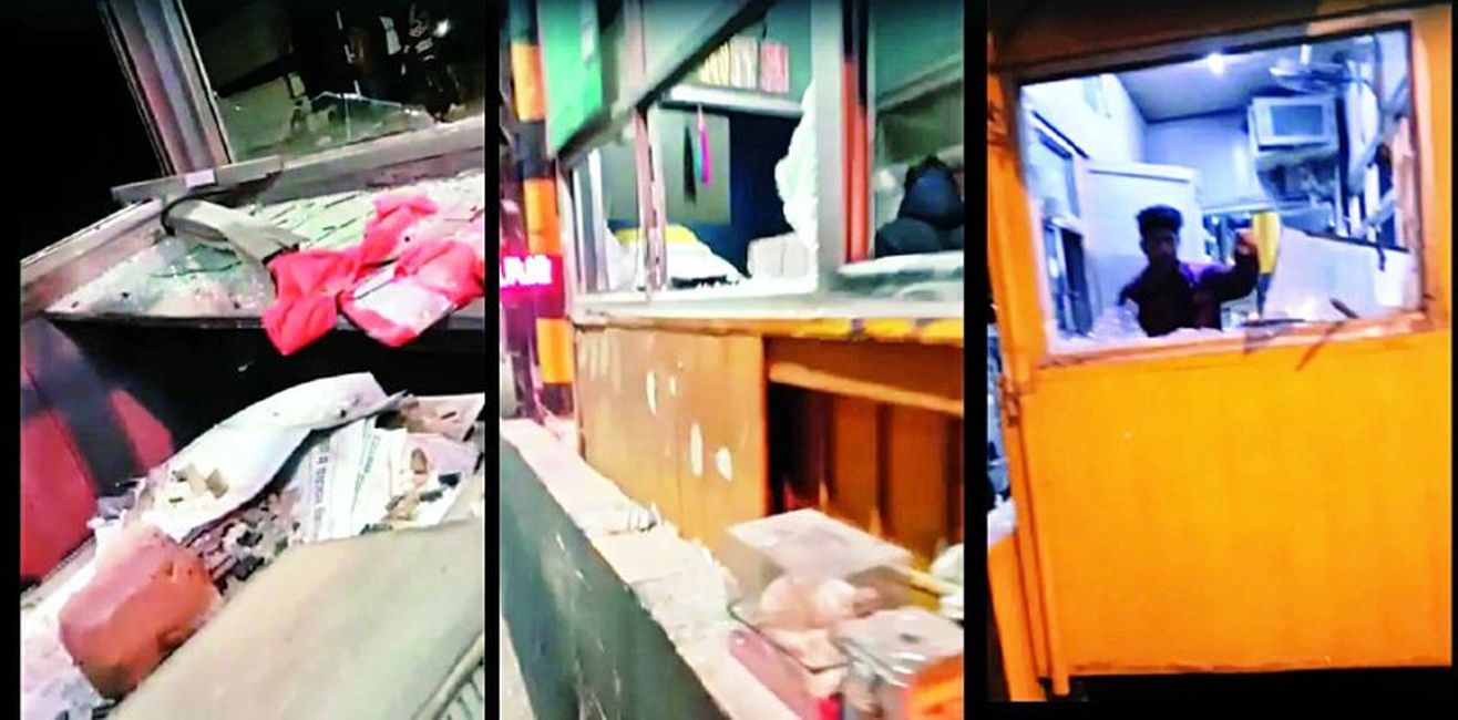 टोल को लेकर नगराना टोल नाका पर तोडफ़ोड़