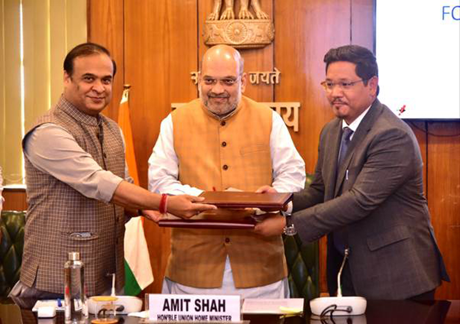 असम-मेघालय के मुख्यमंत्रियों ने अंतरराज्यीय सीमा विवाद निपटारे के लिए ऐतिहासिक समझौते पर हस्ताक्षर किए