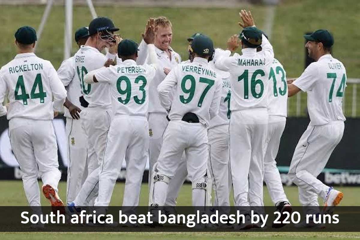SA vs BAN 1st Test south africa beat bangladesh by 220 runs