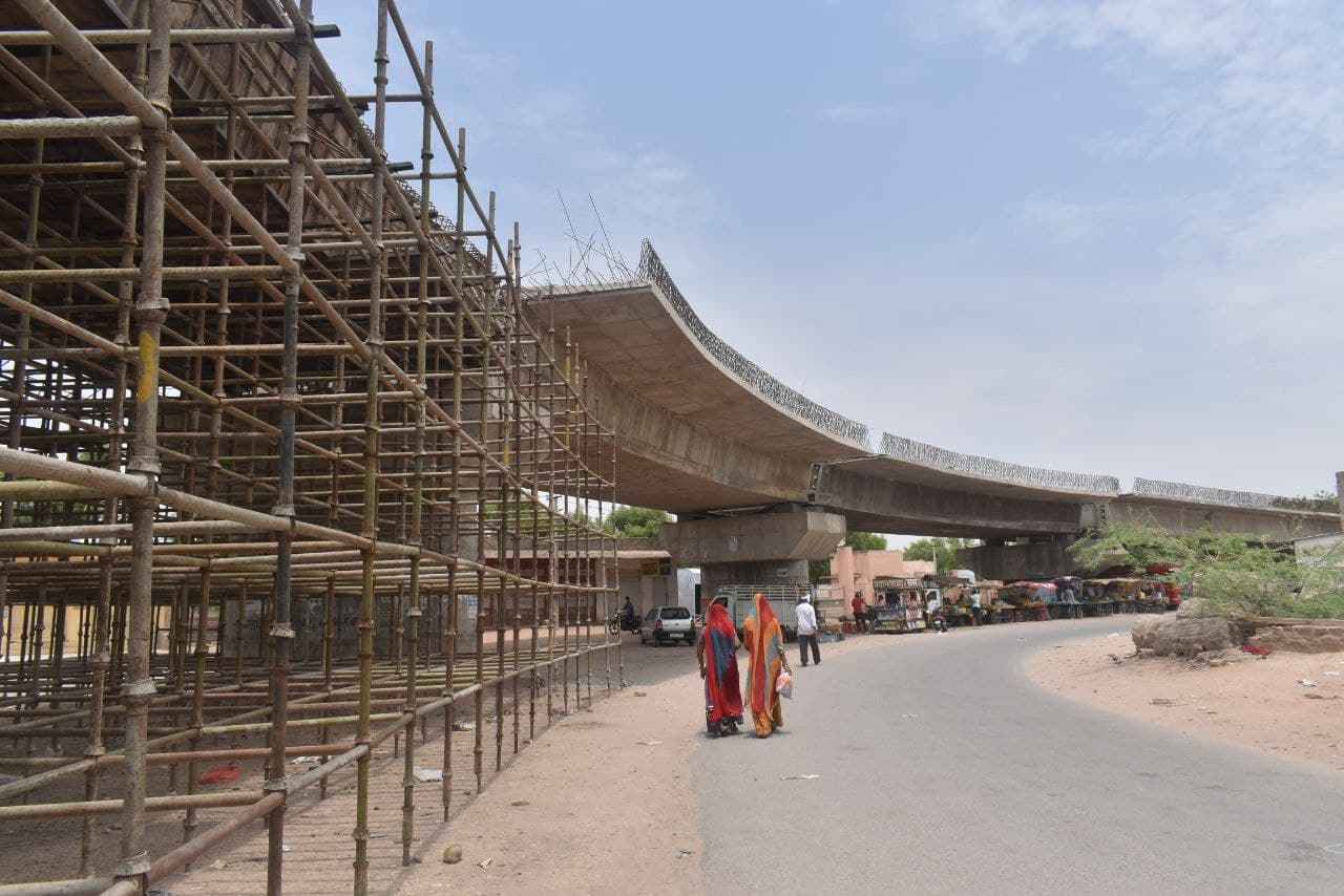 ROB under construction at Bikaner Railway Gate C-61 of Nagaur