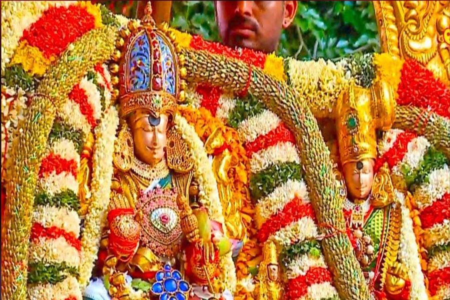 Devotees throng to witness celestial wedding at Meenakshi Amman Temple in Madurai