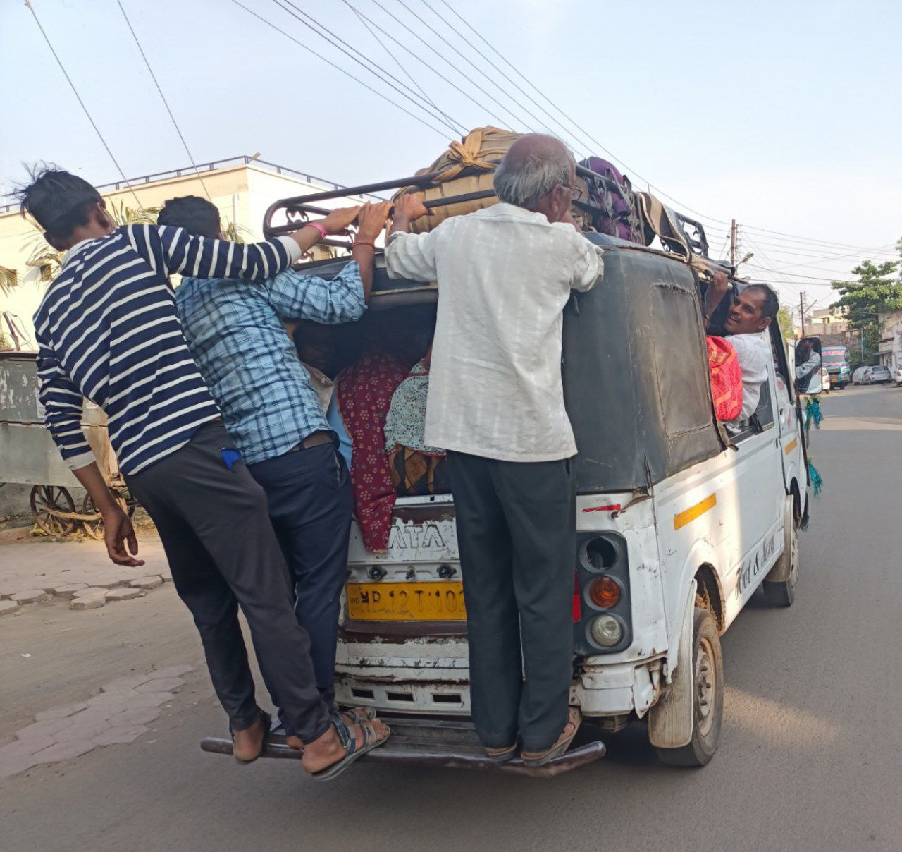 Passengers swing in overloaded vehicles putting lives at risk
