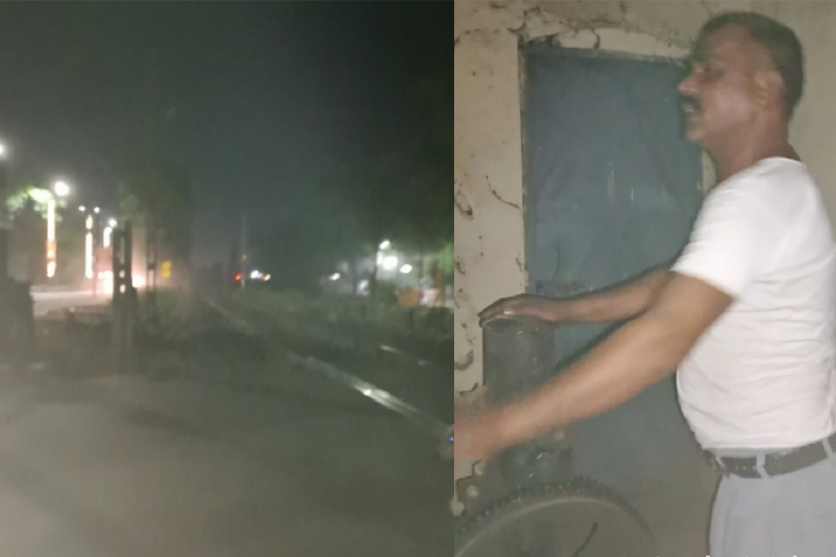 अयोध्या से गुजर गई ट्रेन सोते रहे कर्मचारी, युवक ने बनाया वीडियो