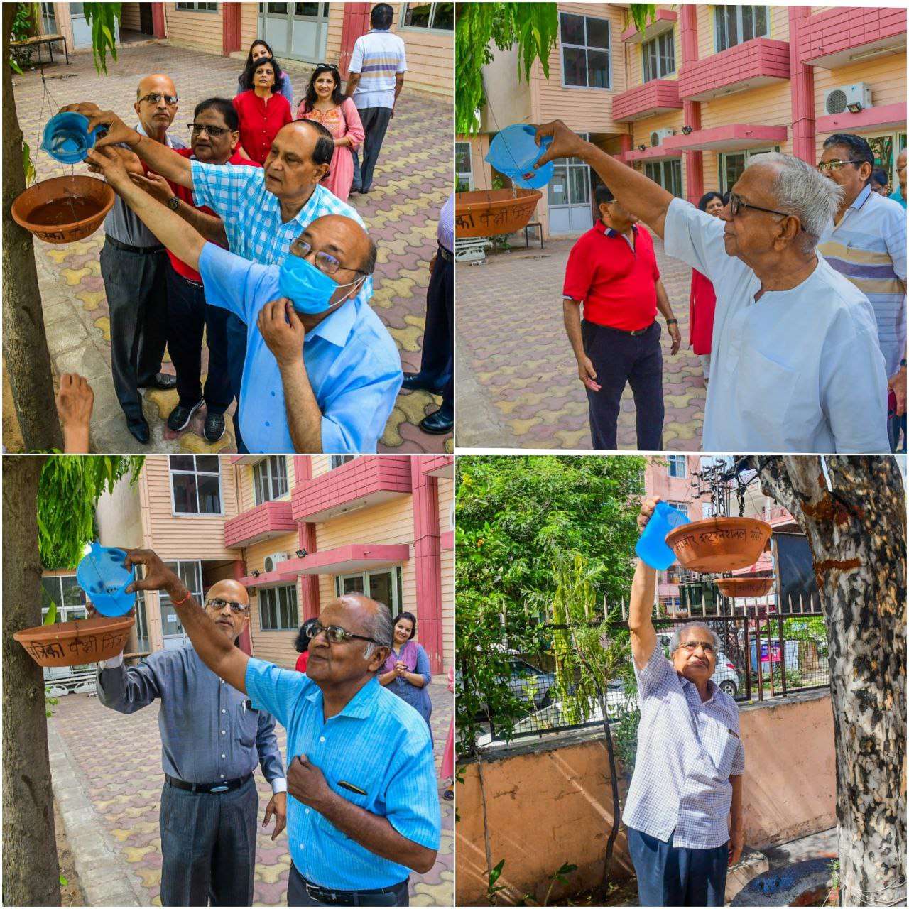 पत्रिका पक्षी मित्र अभियान: पेड़ों पर परिंडे लगाकर लिया पक्षी मित्र बनने का संकल्प