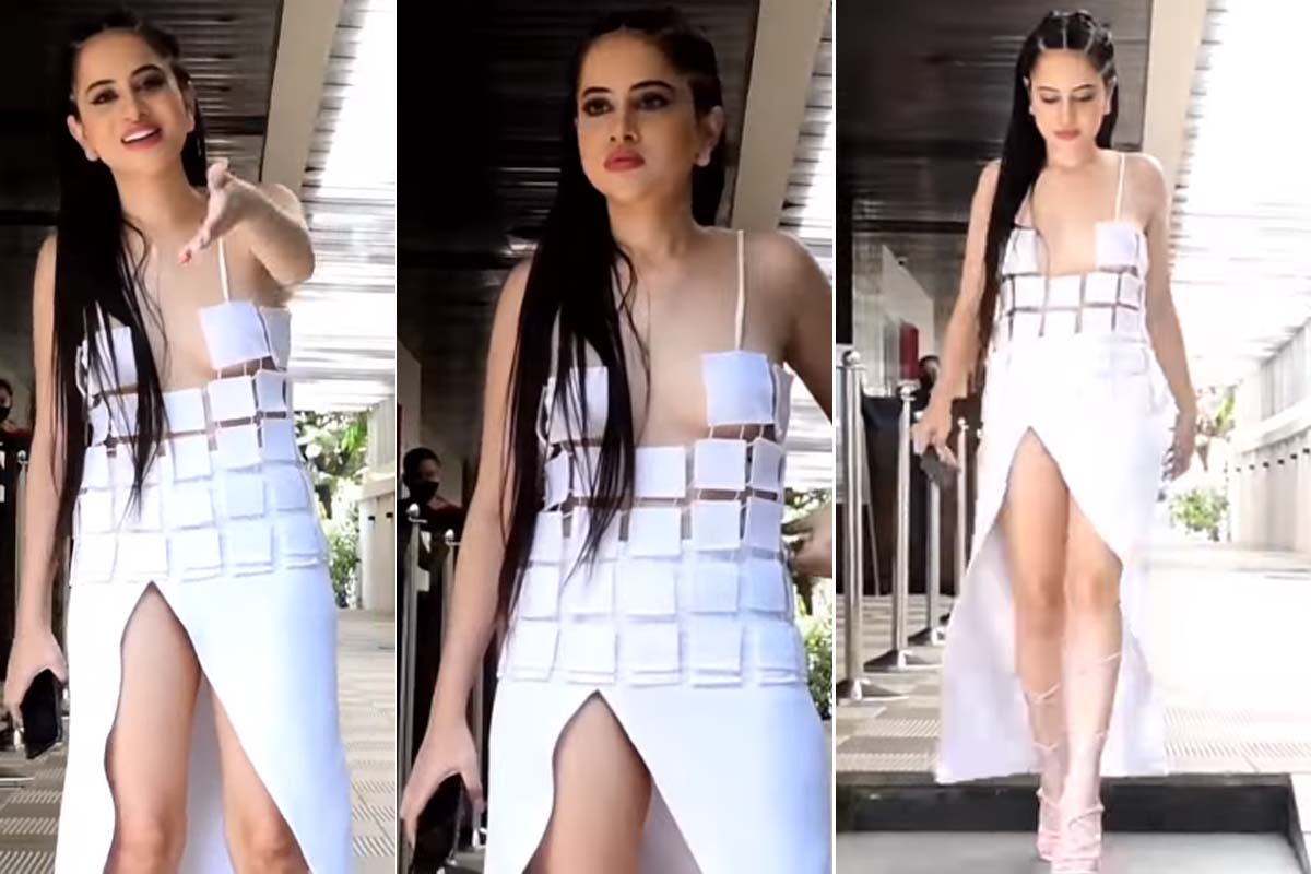 Urfi Javed New Video Viral in White Dress on Social Media | एक बार फिर अतरंगी कपड़ो में नजर आईं Urfi Javed, यूजर बोले - 'कौन करता है इनको डिजाइन?' | Patrika News