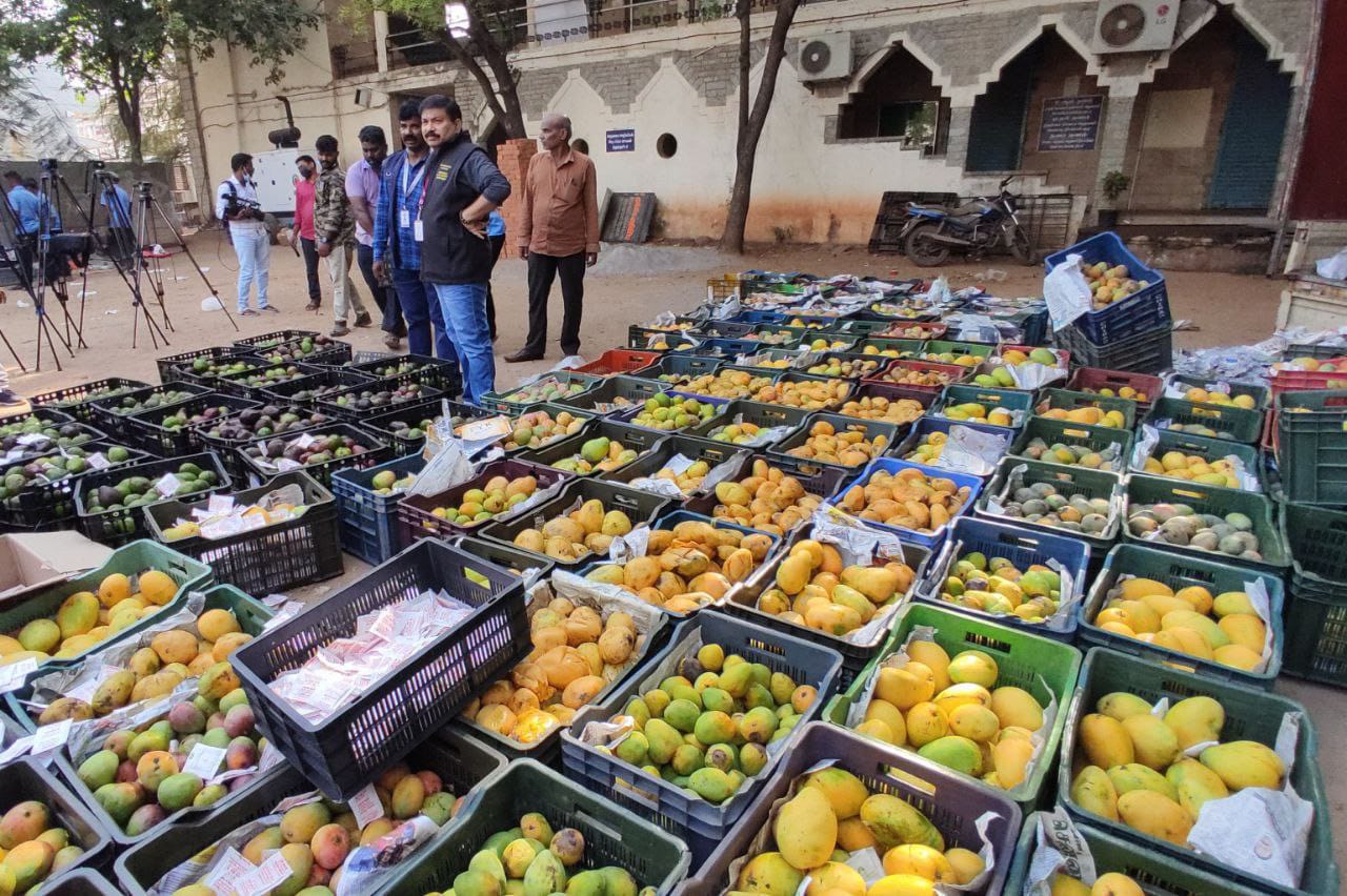 7500 kilos of artificial ripened mangoes seized at koyembedu market