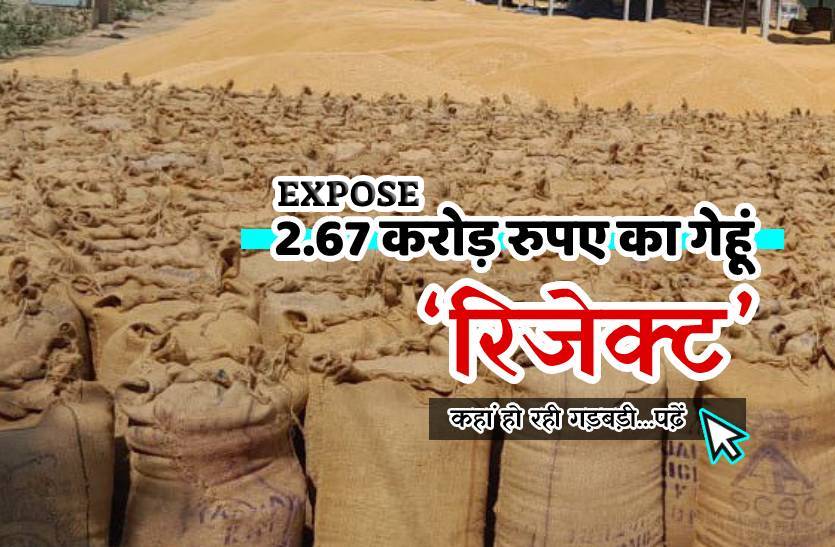 Exposure - Wheat worth Rs 2 crore 67 lakh was rejected by negligence