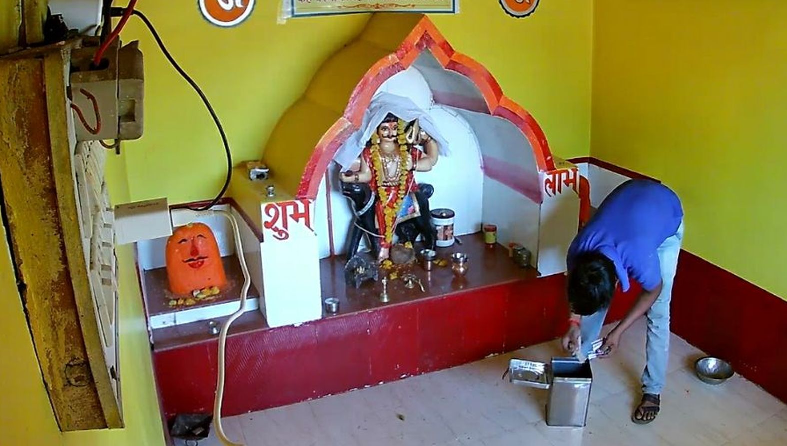 Young man entered Bhairavana temple
