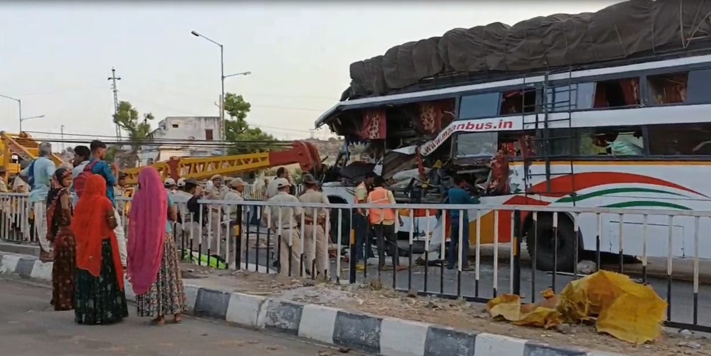 Massive road accident राजस्थान के राजसमंद में बड़ा सड़क हादसा, चार की मौत