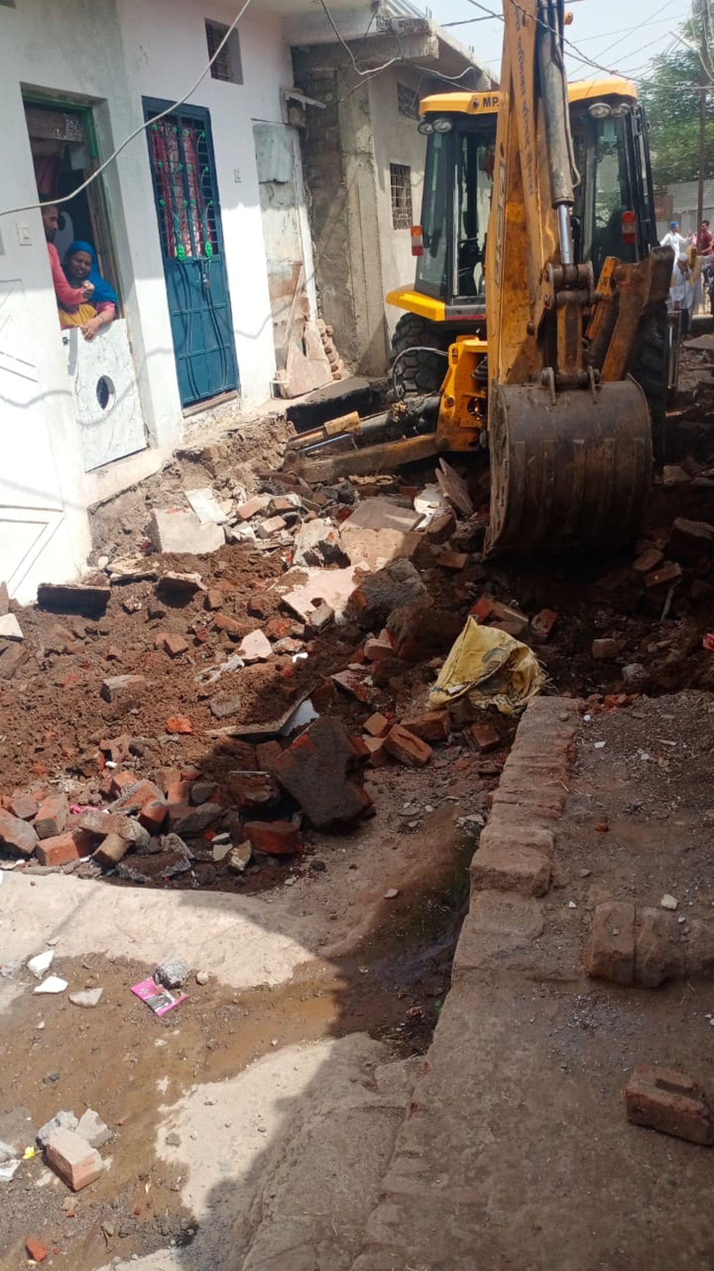 Otley and boundary wall of more than 40 houses demolished in a single