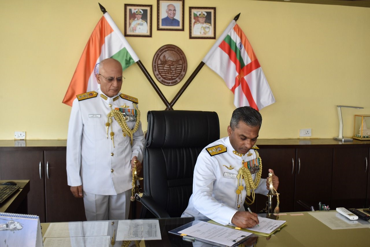 Rear Admiral S Venkat Raman assumed charge as the Flag Officer Commanding, Tamil Nadu and Puducherry Naval Area (FOTNA)
