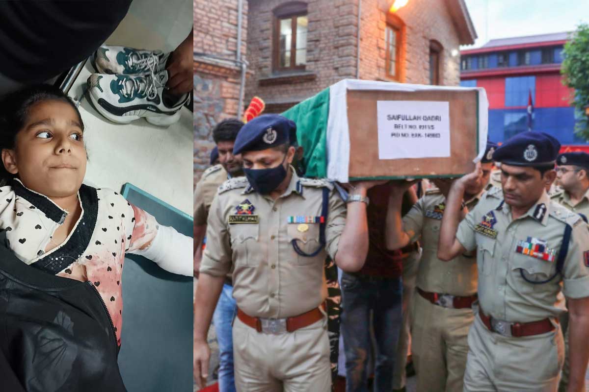 जम्मू कश्मीरः आतंकियों के आगे डटी रही 7 साल की बच्ची, शहीद पिता को सैन्य सम्मान के साथ दी गई अंतिम विदाई