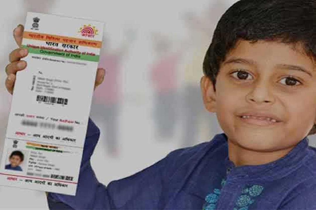 children aadhar card