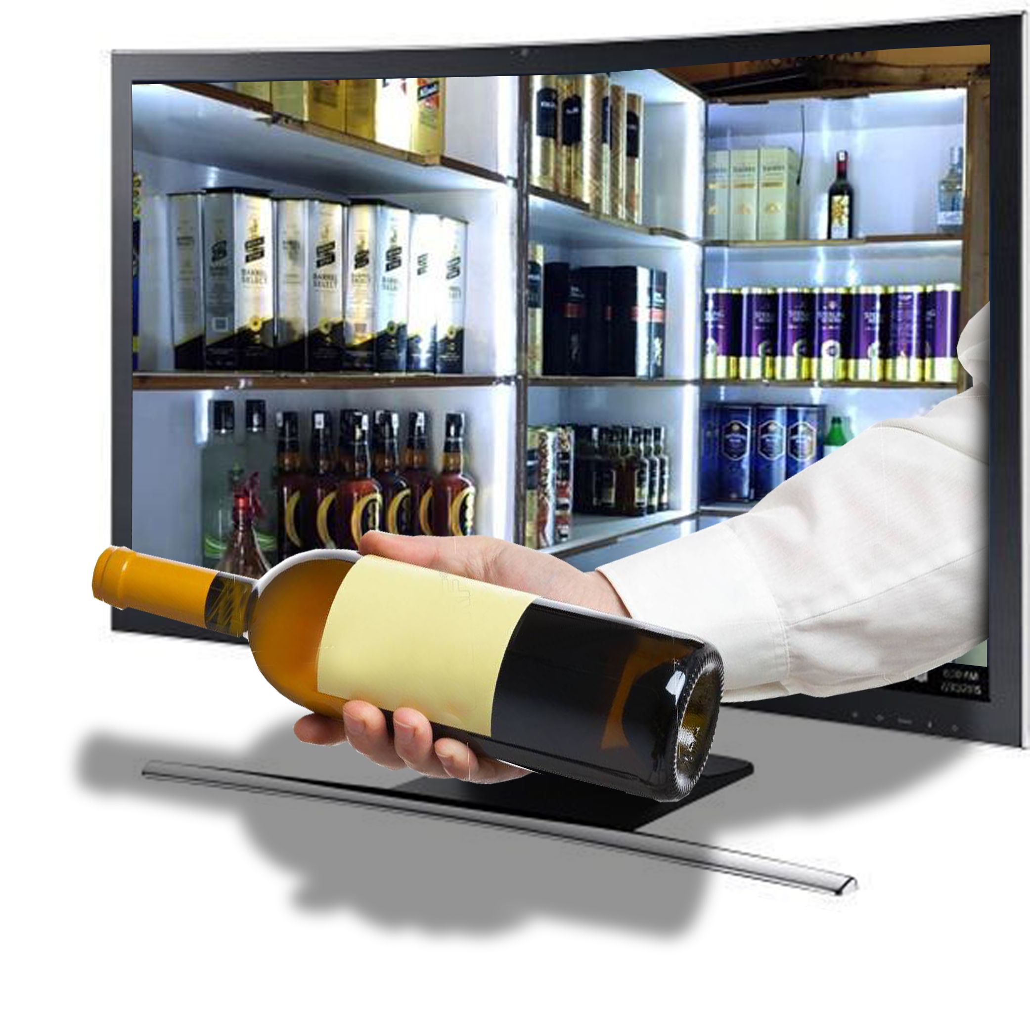 नई शराब नीति का हो रहा उल्लंघन, बड़े बोर्ड से कर रहे शराब का विज्ञापन