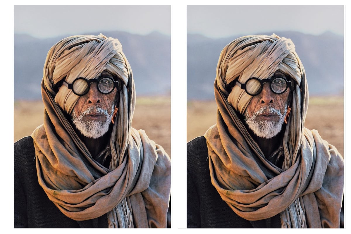 afghan refugee portrait viral users call him amitabh bachchan