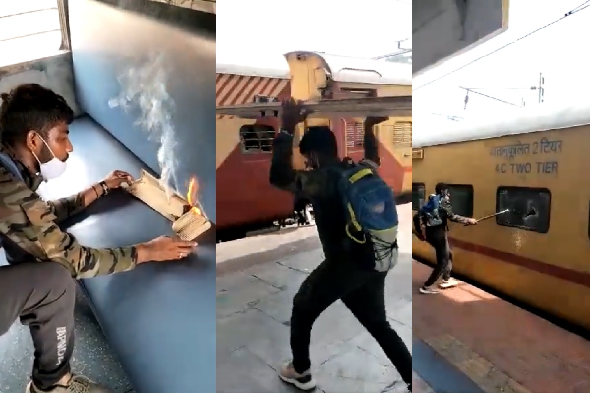 'अग्निपथ' के विरोध में तेलंगाना के सिकंदराबाद में ट्रेन में आग लगाने वालों की वायरल हो रही वीडियो, पुलिस ने पहचान कर किया गिरफ्तार