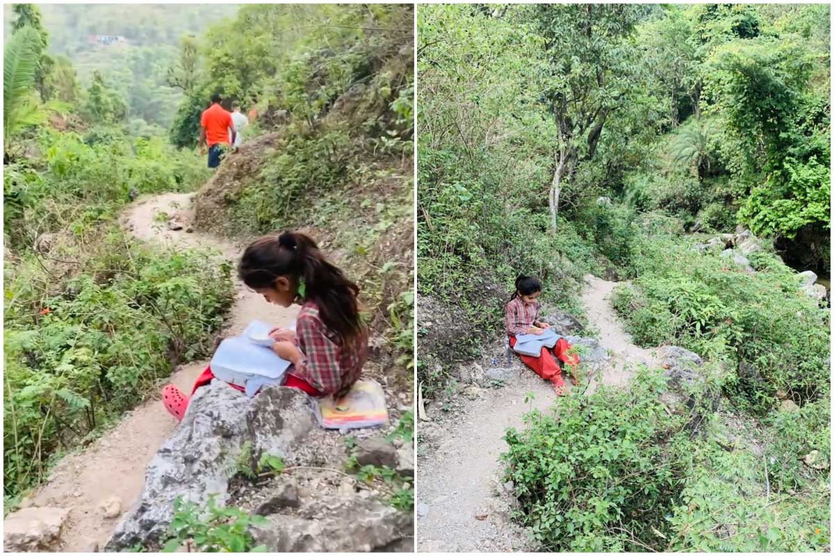 जंगल में अकेले बैठ कर पढ़ाई कर रही बच्ची, आनंद महिंद्रा ने बताया 'मंडे मोटिवेशन', लोगों ने की जमके तारीफ