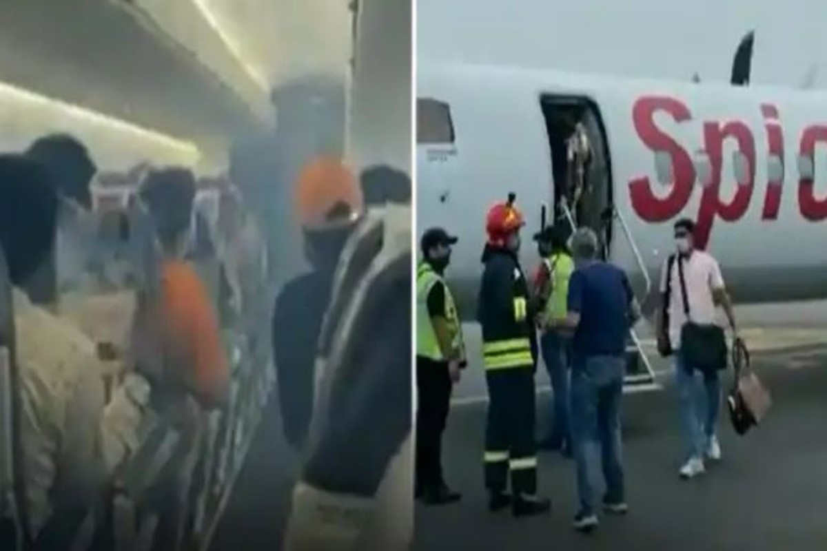 Spicejet Plane Emergency Landing In Delhi Smoke Was Seen In Cabin