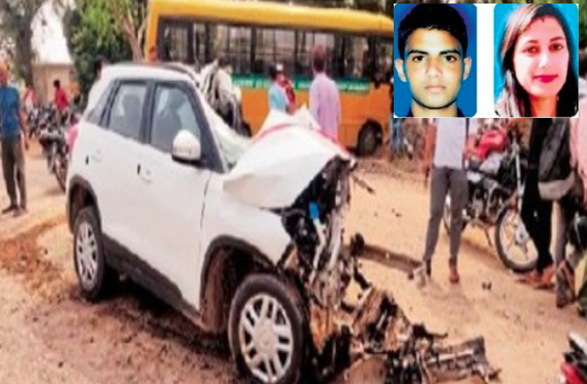 husband and wife died in road accident at alwar