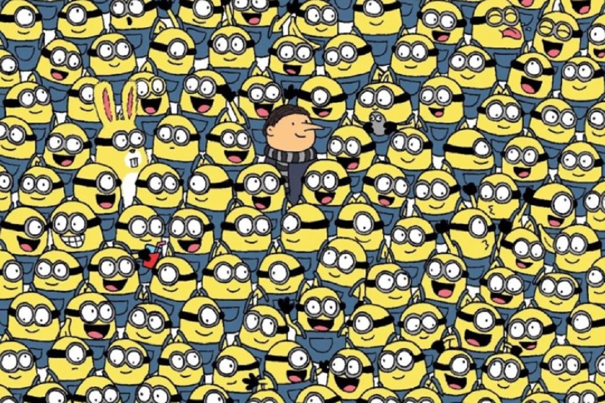 Puzzling Image: Can you find three banana among a crowd of Minions in 20 seconds?