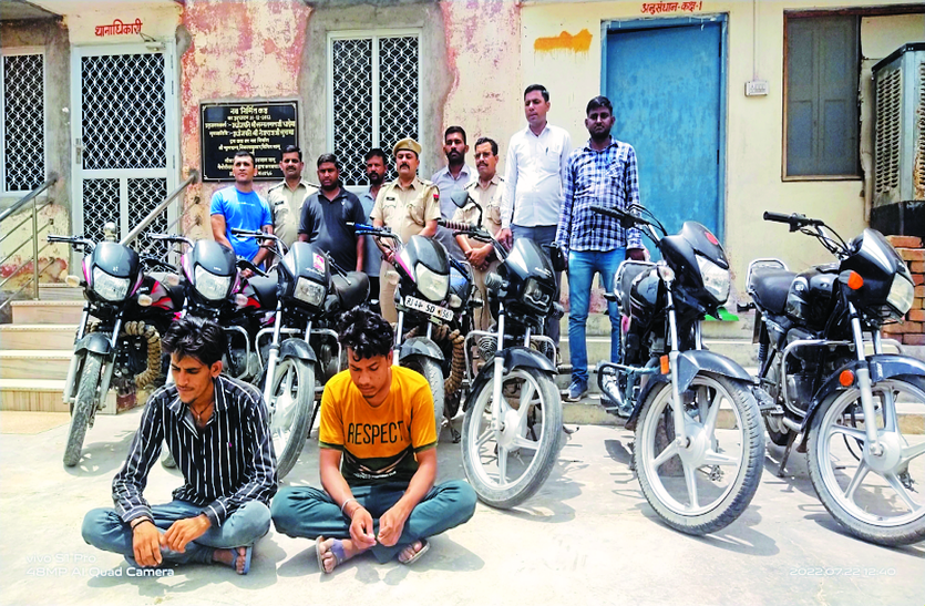 churu-crime-news- यहां पर... बाइक चुराकर औने-पौने दामों में दूसरे जिलों में बेच देते थे आरोपी