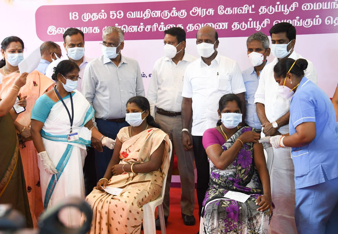 तमिलनाडु में मेगा कोविड-19 टीकाकरण शिविर में 16.86 लाख का हुआ टीकाकरण