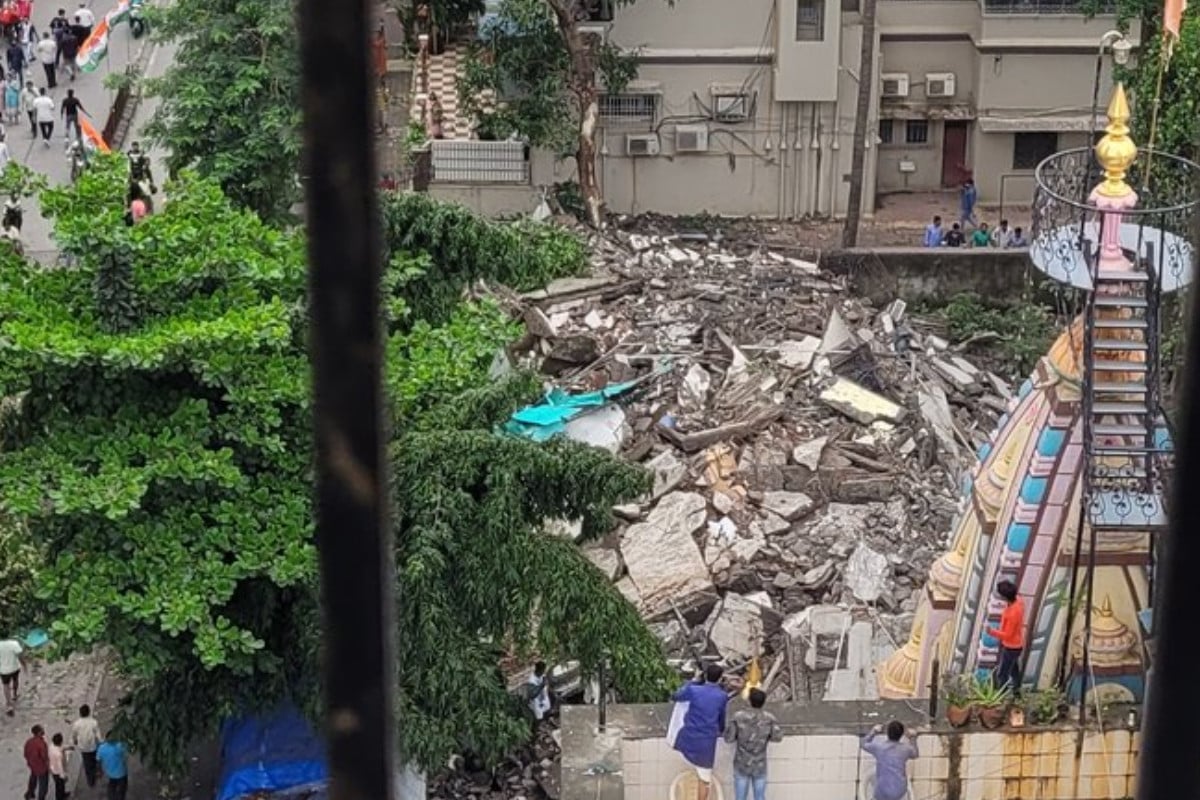Mumbai Borivali Saibaba Nagar Building Collapse Video