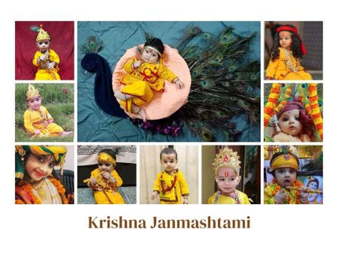 Krishna Janmashtami: बच्चों ने कृष्ण-राधा का स्वांग रच मनमोहा, देखें तस्वीरें