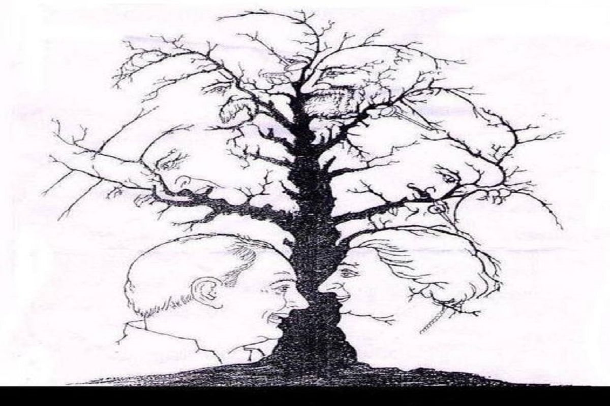 Optical Illusion: How Many Faces Can You See?