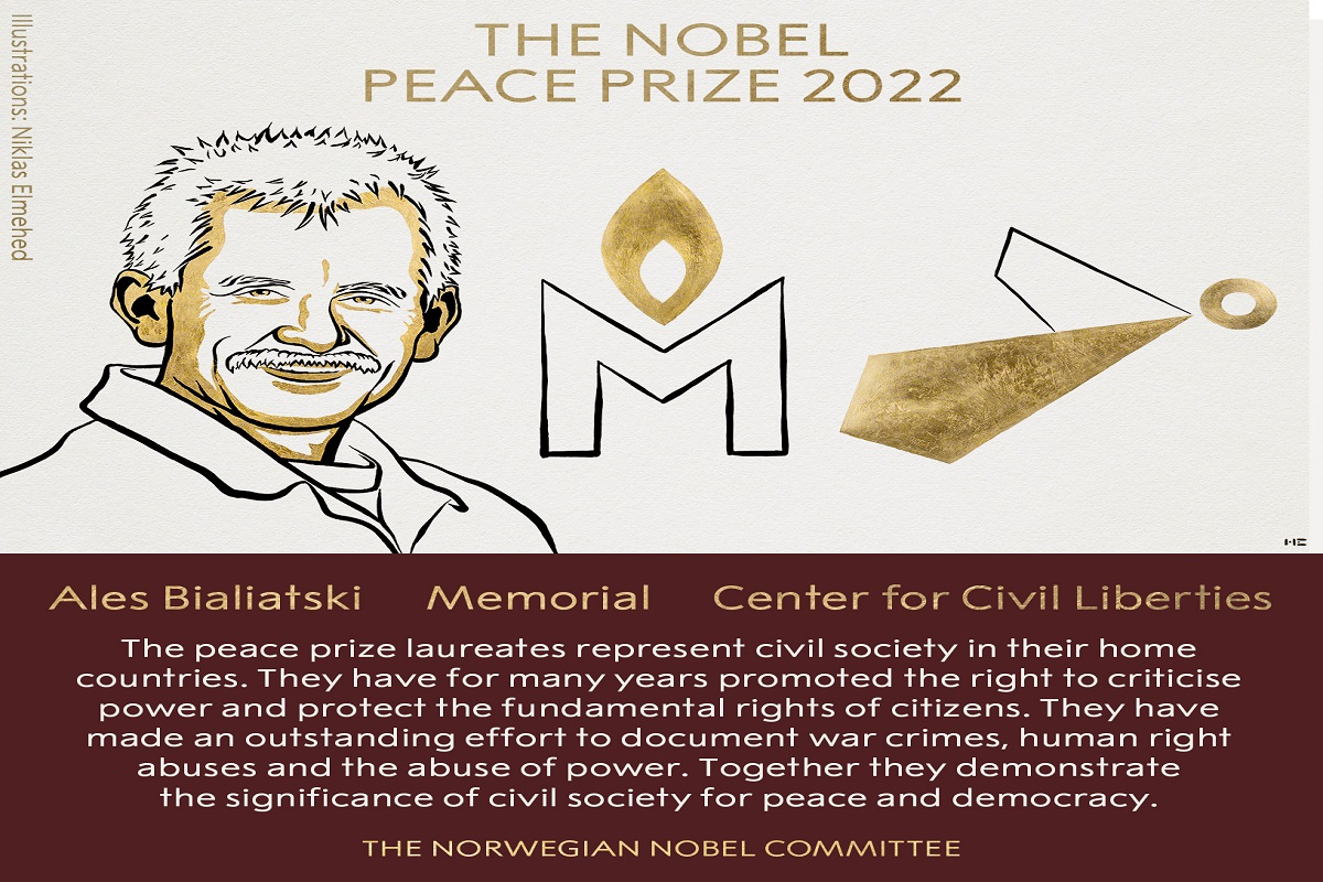 Nobel Prize 2022: ह्यूमन राइट एक्टिविस्ट एलेस बियालियात्स्की समेत रूस और यूक्रेन की दो संस्थाओं को मिला नोबेल पीस प्राइज