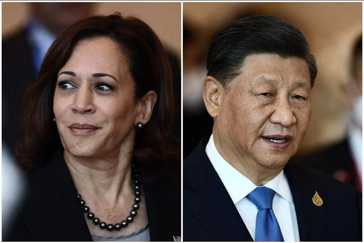 Us Vice President Kamala Harris Meets China President Xi Jinping