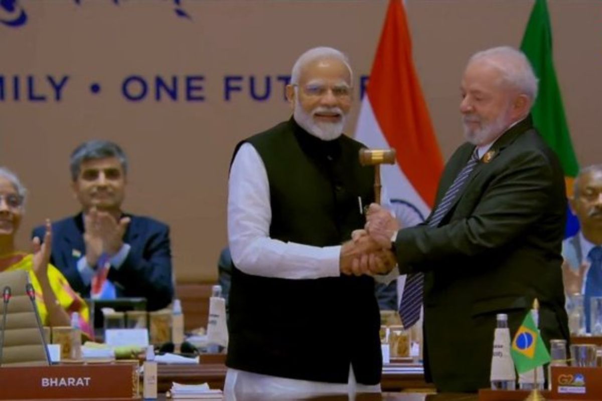 G20 Summit 2023 PM Modi hands over G20 chairmanship to Brazil |  G20 summit: Brazil gets G20 chairmanship, PM Modi says this in closing speech

 | Pro IQRA News