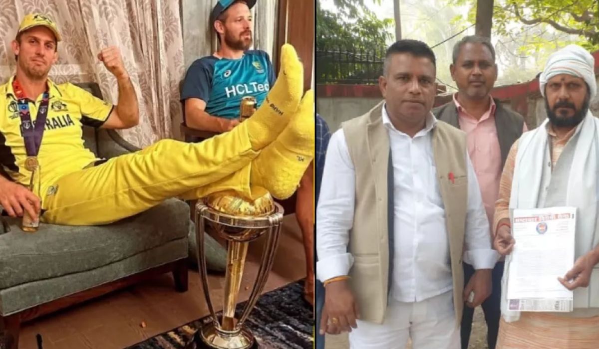 ICC World Cup 2023: मिशेल मार्श के खिलाफ यूपी में मुकदमा! ट्रॉफी पर पैर रखने वाली फोटो पर बवाल, ये लगा है आरोप