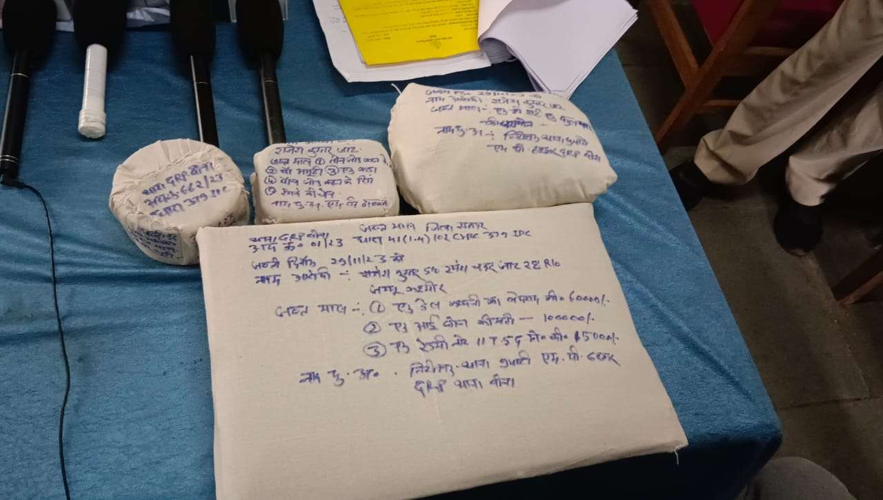 बरामद किया गया चोरी का सामान 