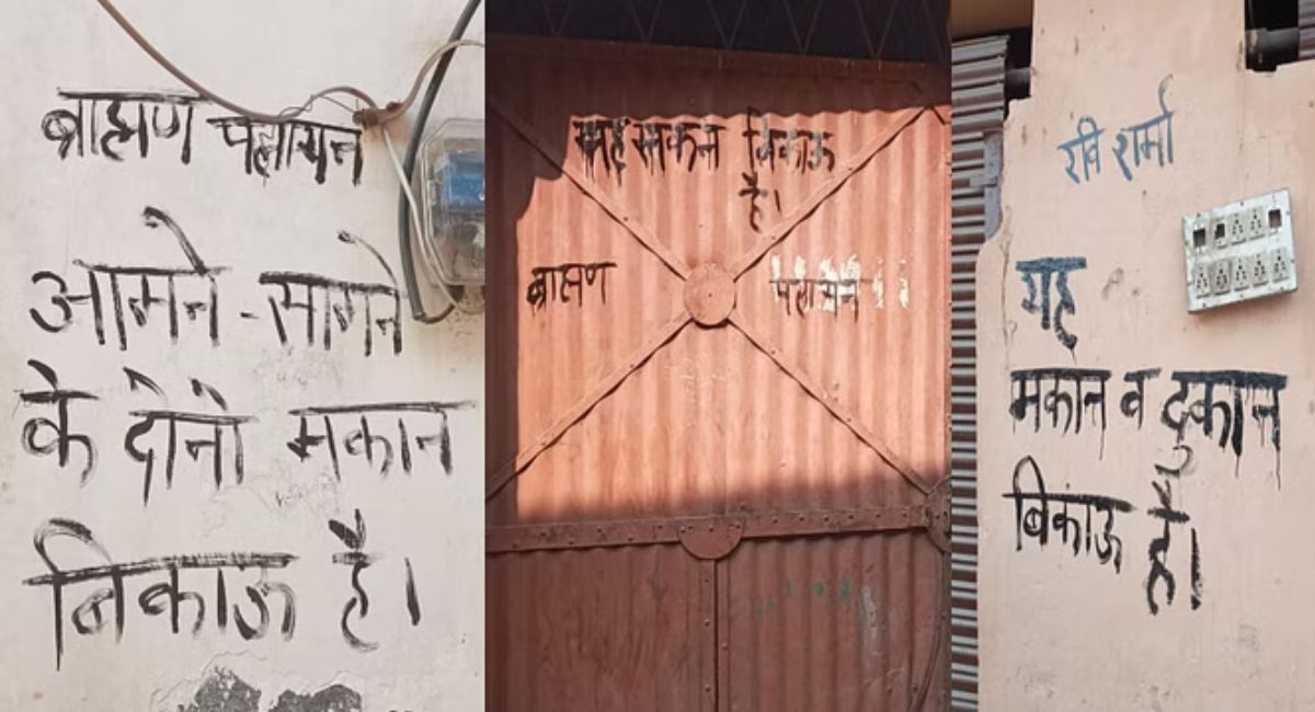 Brahmin community pasted exodus posters on their homes