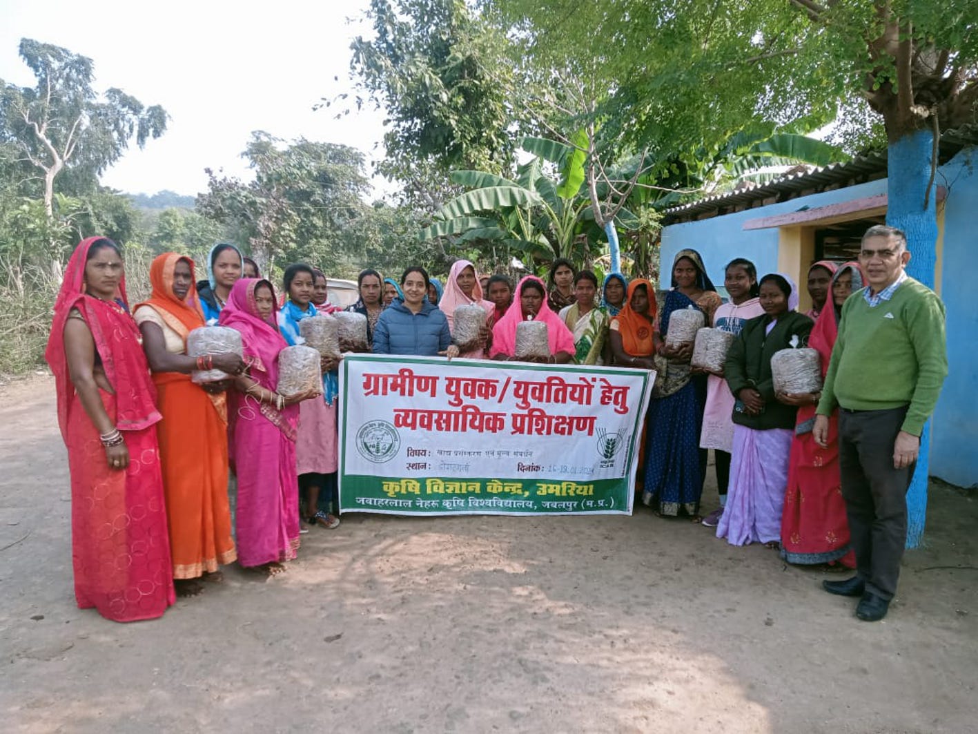 Training given to women in making products from mushroom and amla