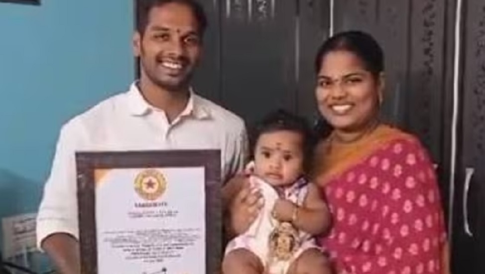 आंध्र की चार महीने की बच्ची ने बनाया विश्व रिकॉर्ड