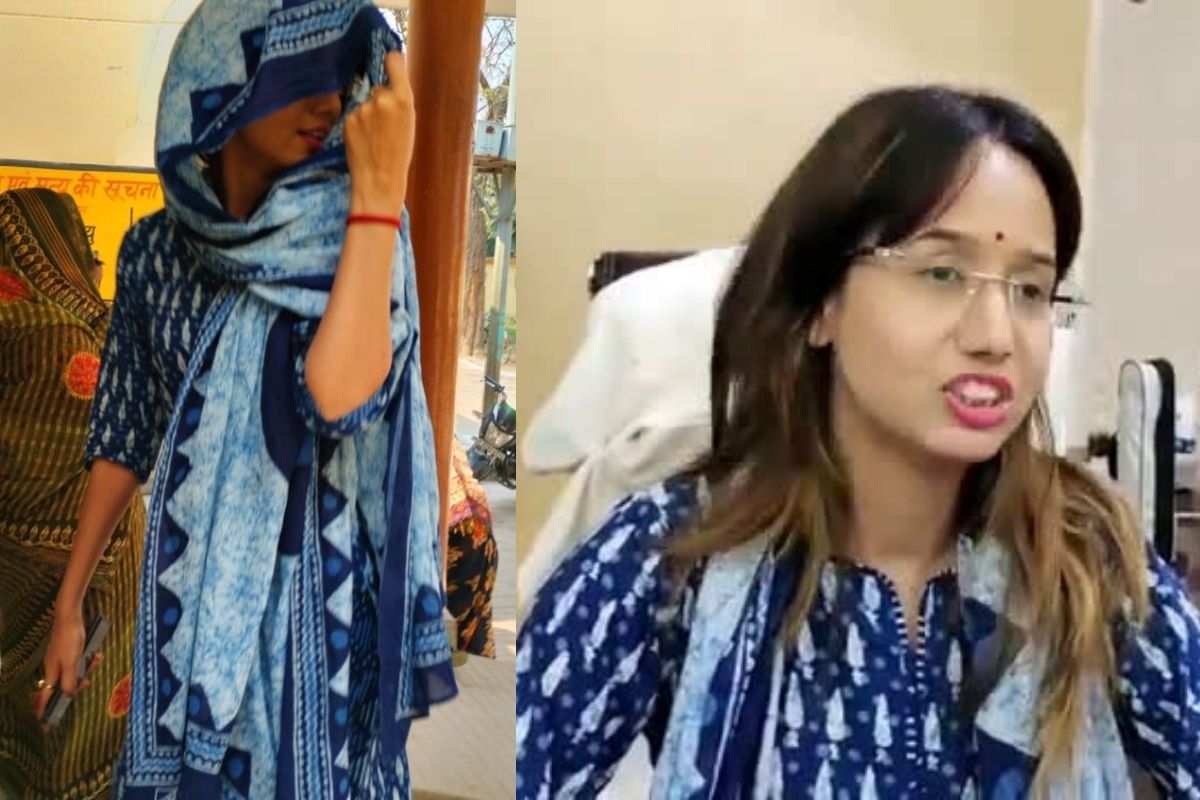 Video: घूंघट डालकर अस्पताल पहुंची ज्वाइंट मजिस्ट्रेट कृर्ति राज, डॉक्टर पर  गिरी गाज | Joint Magistrate Kriti Raj reached hospital wearing ghoonghat |  Patrika News