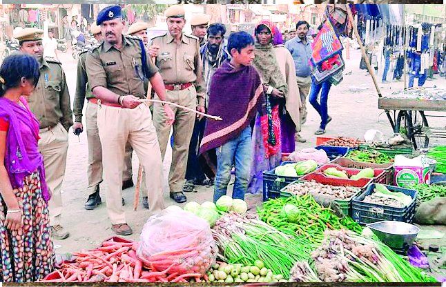 Jalore photo अतिक्रमण पर पुलिस ने दिखाई सख्ती